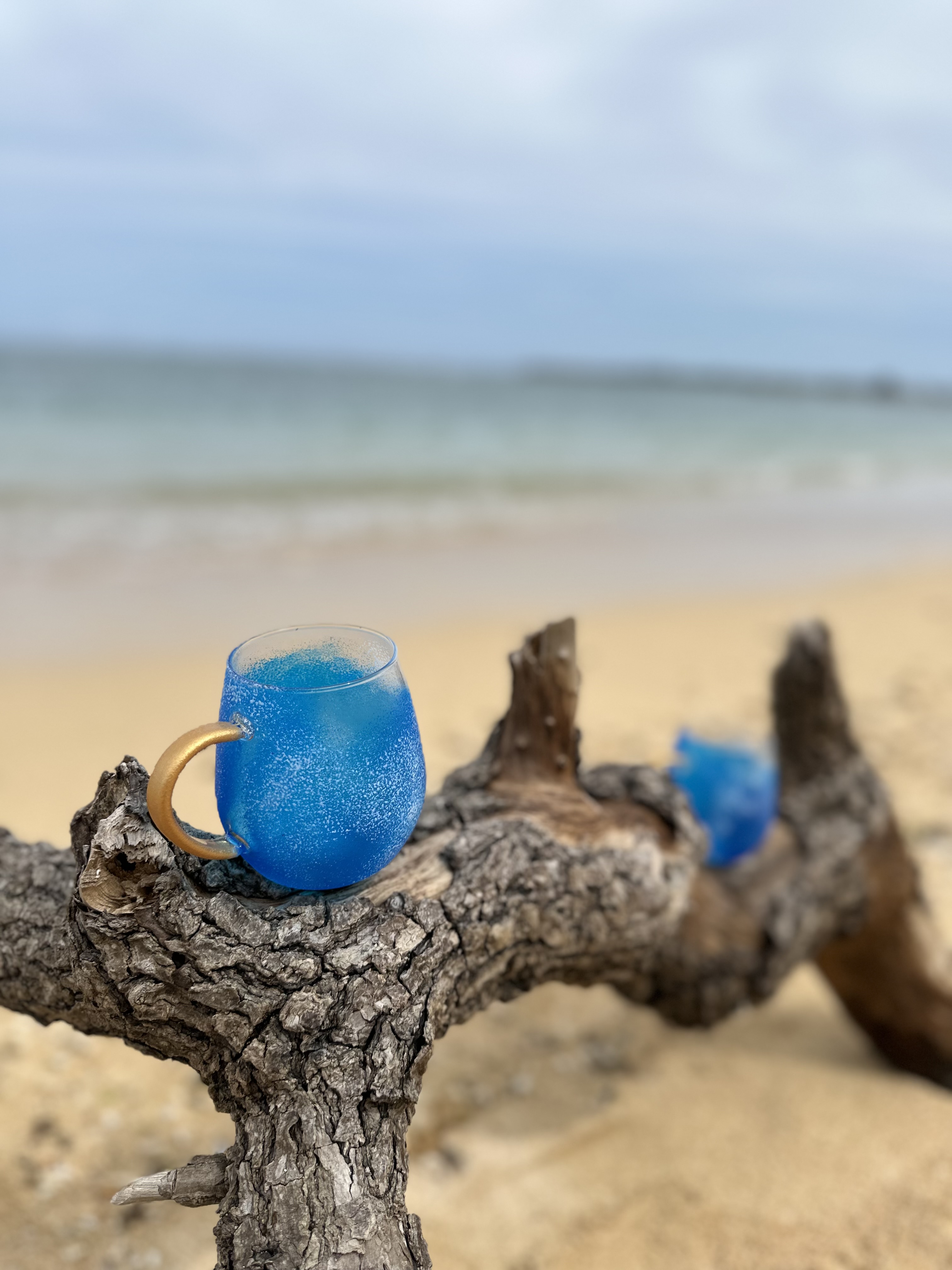 okinawan sky(ocean)/ペア耐熱マグカップ(2個セット) *取手ゴールド